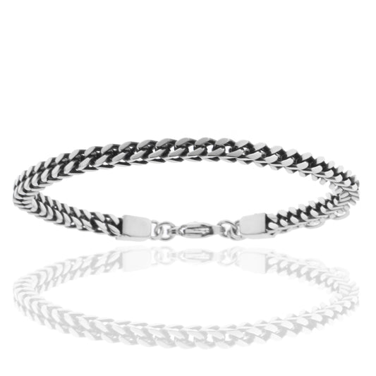 Armband Edelstahl geschwärzt, glänzend