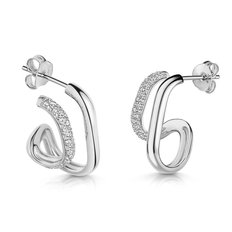Unisex Ohrring 925er Silber