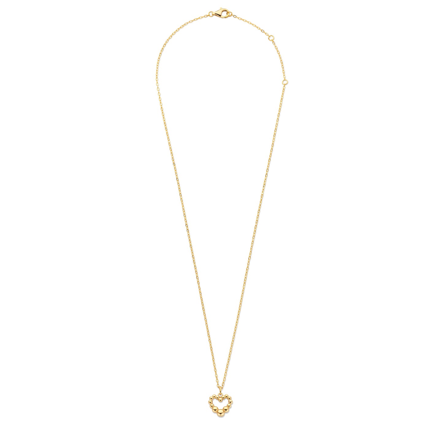 Collier mit Anhänger Herz, 925er Silber, vergoldet
