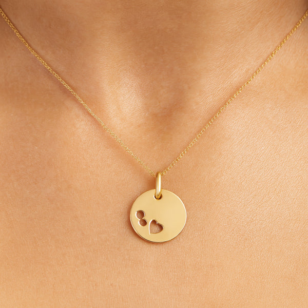 Anhänger Gravurplatte Herz, aus 333er Gold