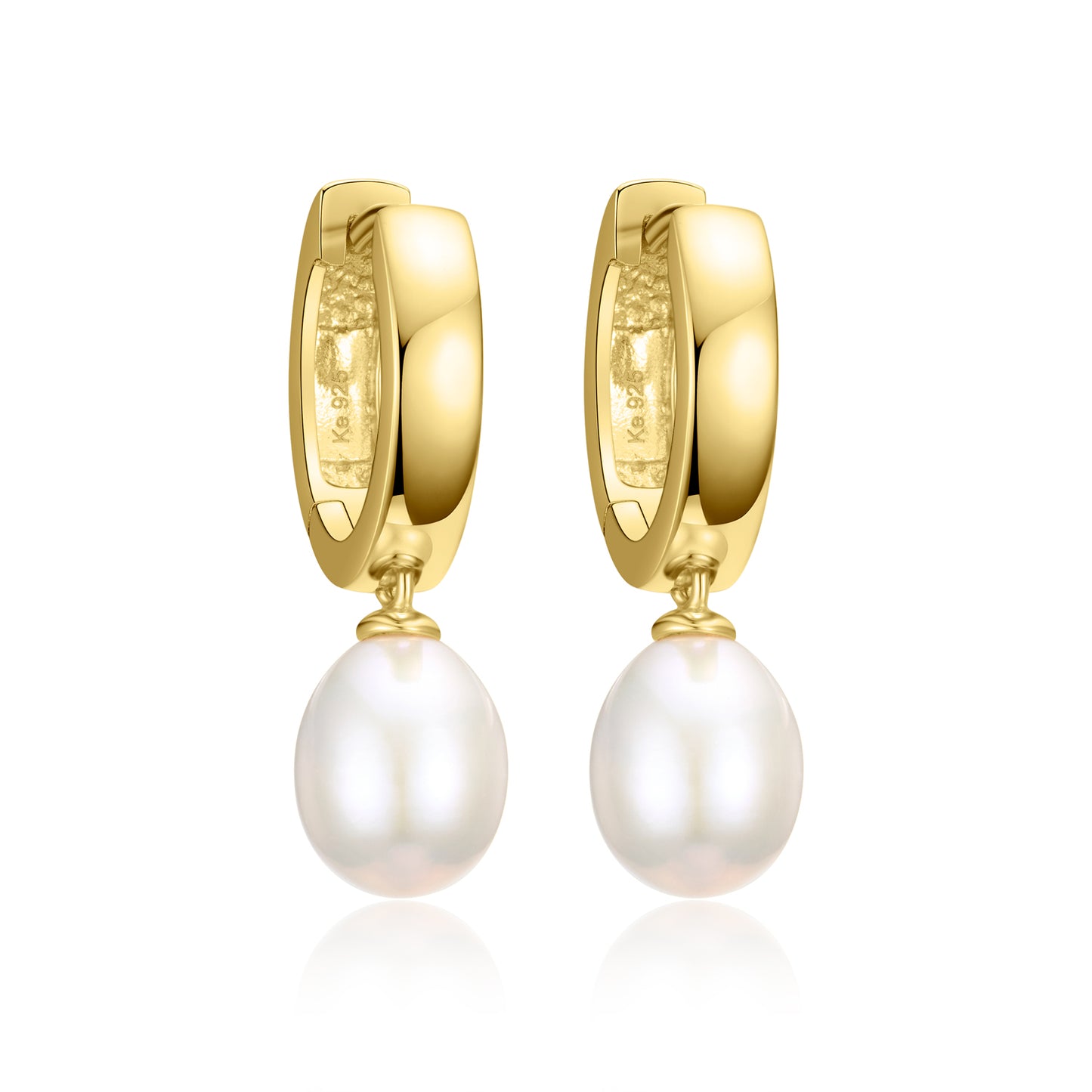 Unisex Ohrring 925er Perle