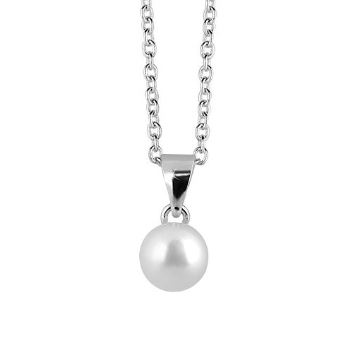 Unisex Halskette 925er Perle