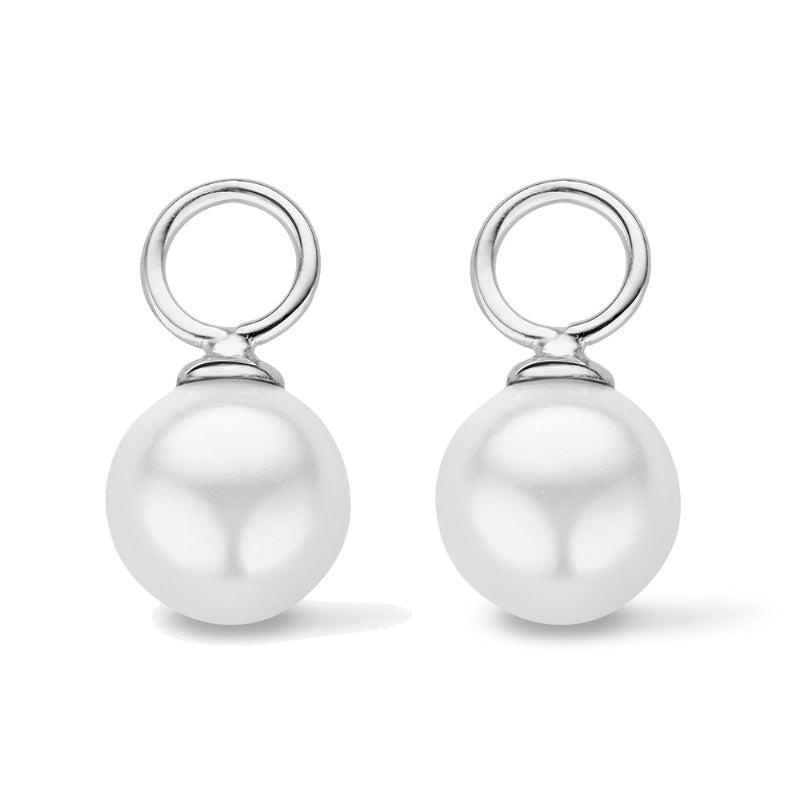 Unisex Ohrring 925er Perle