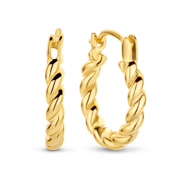 Creolen twisted Ø 15 mm und 2.5 mm breit, aus 925er Silber