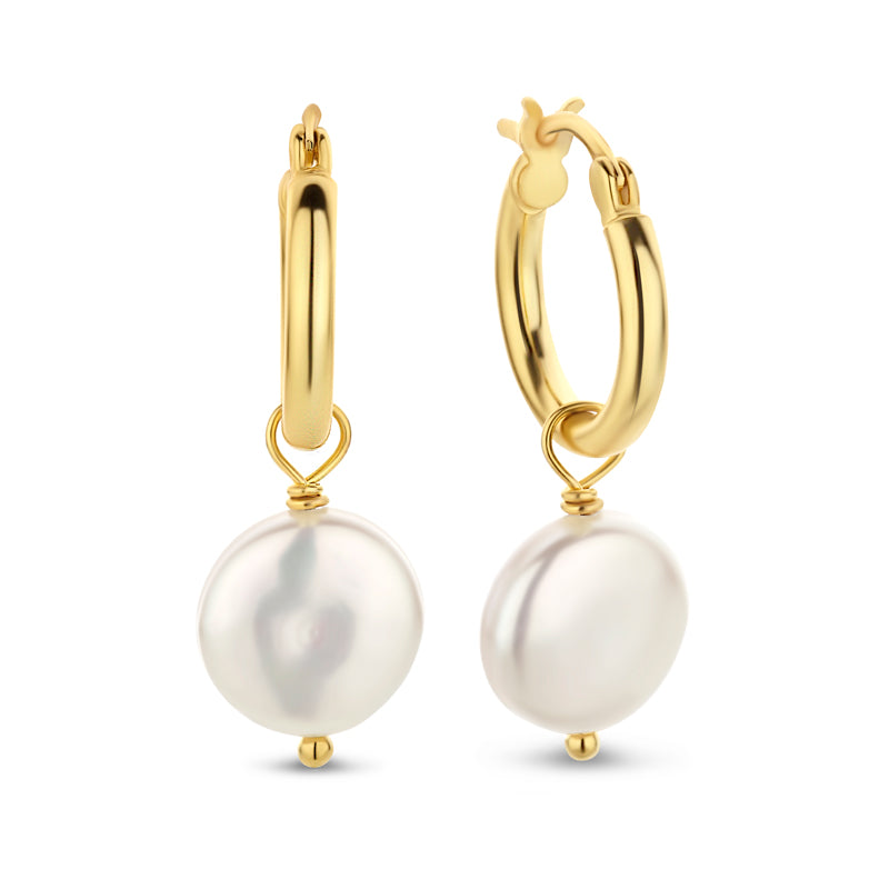 Unisex Ohrring 925er Perle