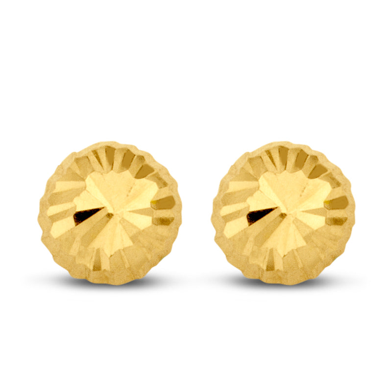 Ohrstecker mit Halbkugel, verschiedene Größen, aus 585er Gold, diamantiert