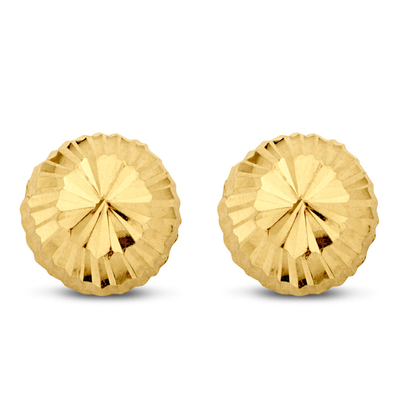 Ohrstecker mit Halbkugel, verschiedene Größen, aus 585er Gold, diamantiert