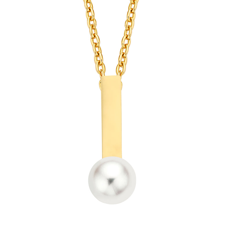 unisex Halskette 585er Perle