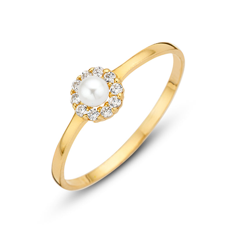 Damen Ring 585er Perle