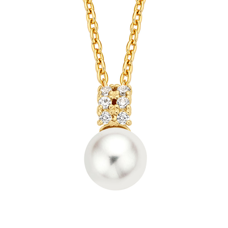 unisex Halskette 585er Perle