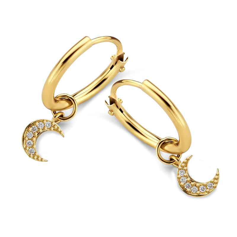 unisex Ohrring 585er Gold