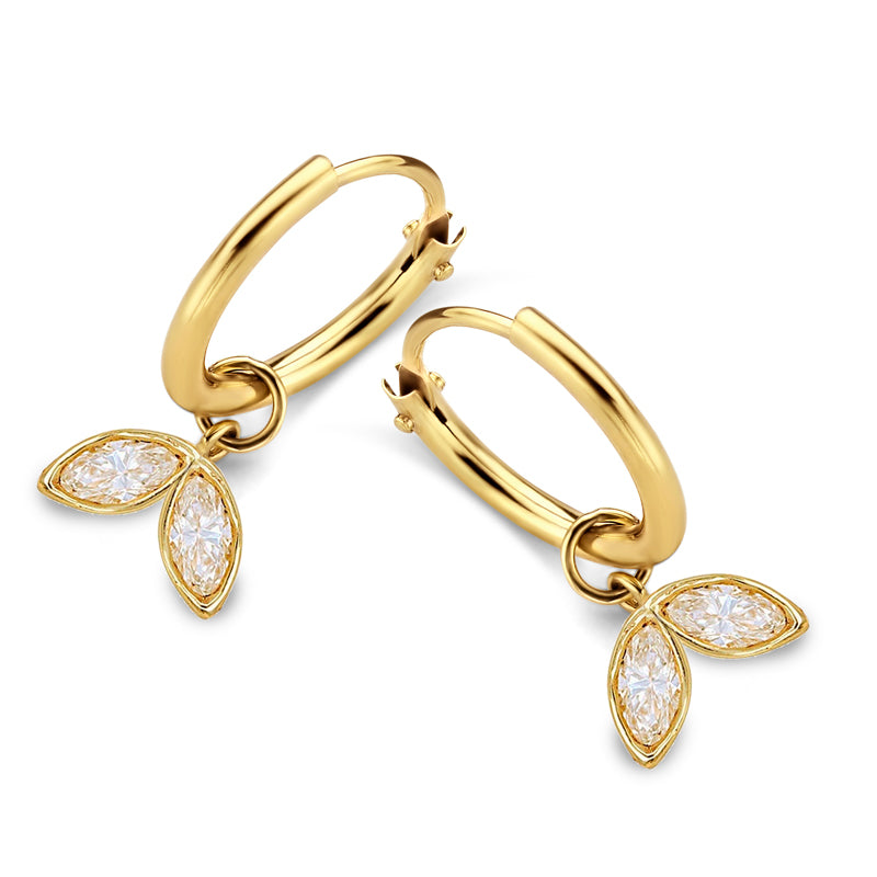 unisex Ohrring 585er Gold
