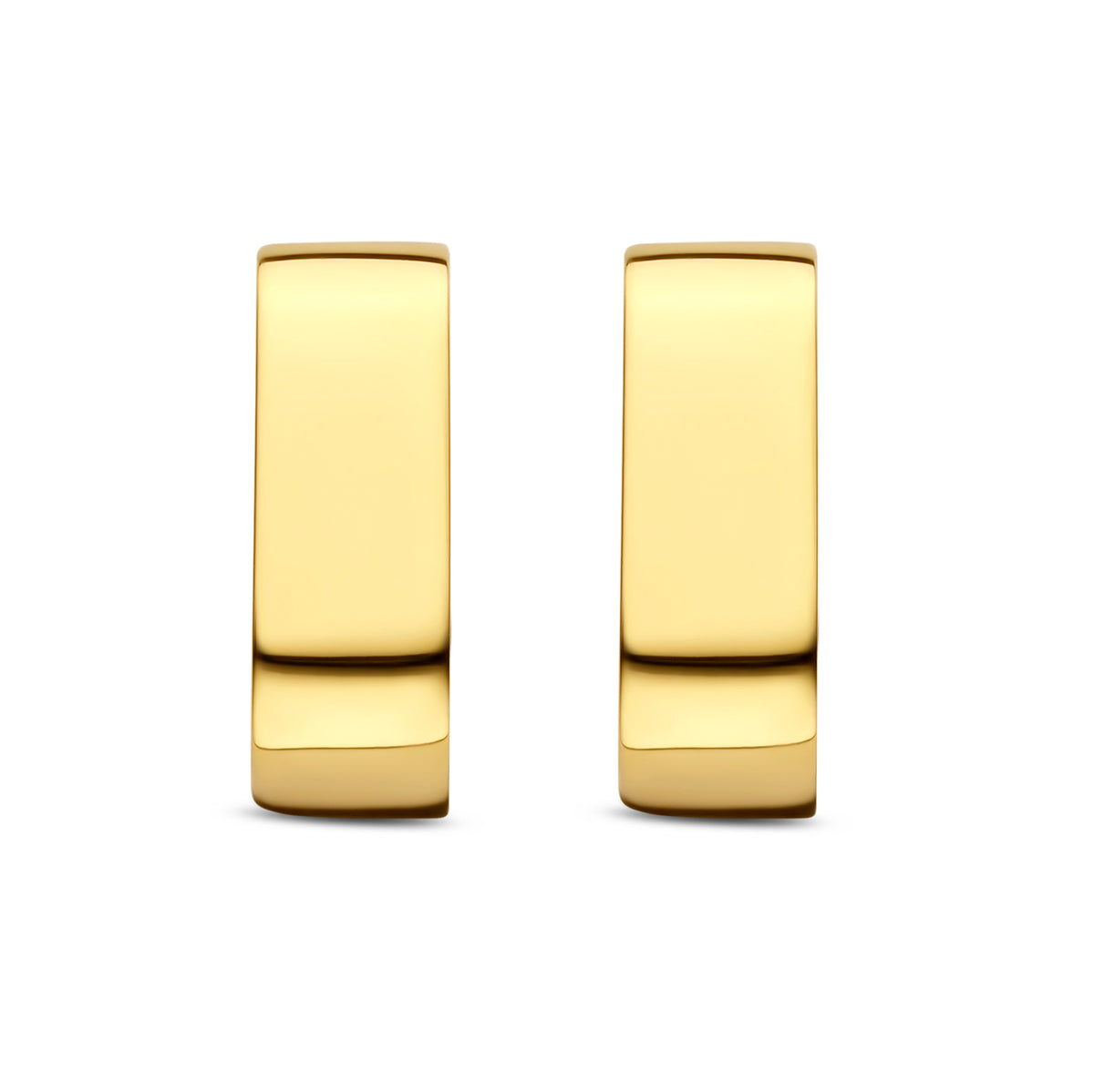 Klappcreolen glanz, 12 mm x 4.3 mm, aus 585er Gold