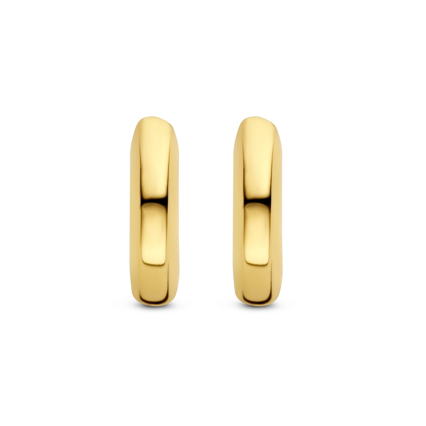 Klappcreolen glanz, 12 mm x 2.8 mm, aus 585er Gold