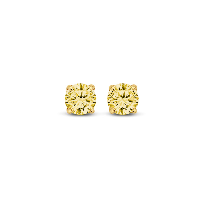 Ohrstecker mit Zirkonia, verschiedene Farben, 3 mm, aus 585er Gold