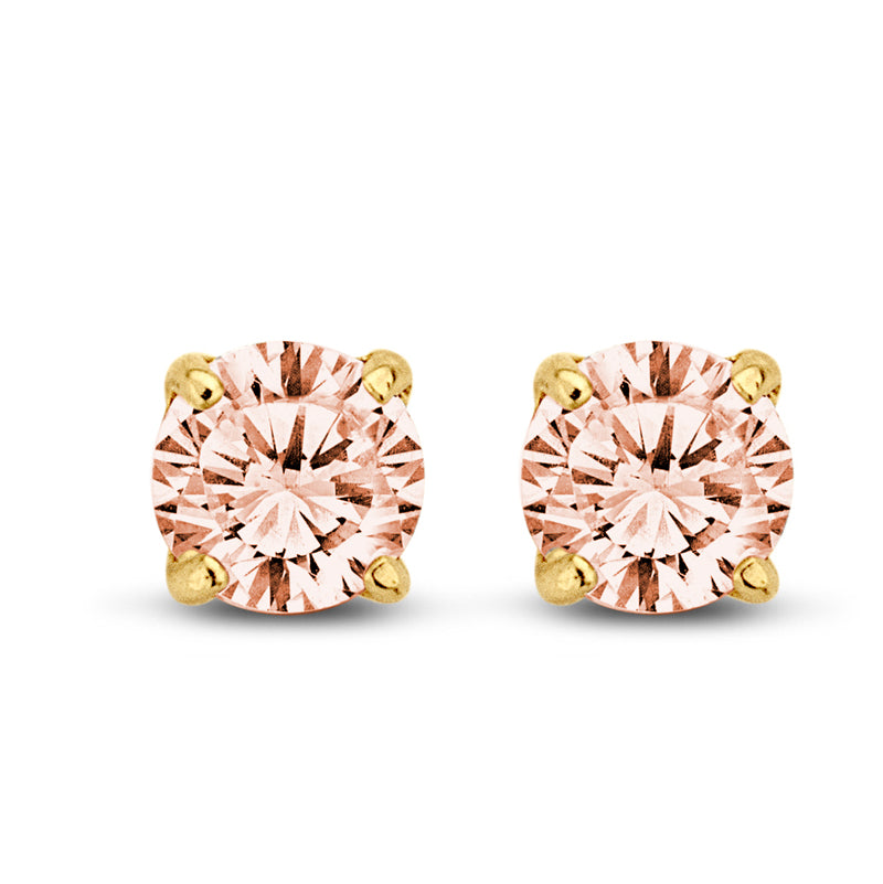 Ohrstecker mit Zirkonia, verschiedene Farben, 5 mm, aus 585er Gold