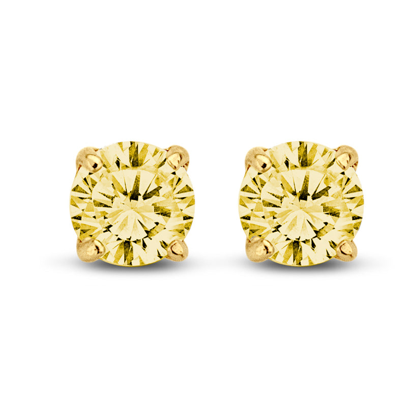 Ohrstecker mit Zirkonia, verschiedene Farben, 5 mm, aus 585er Gold