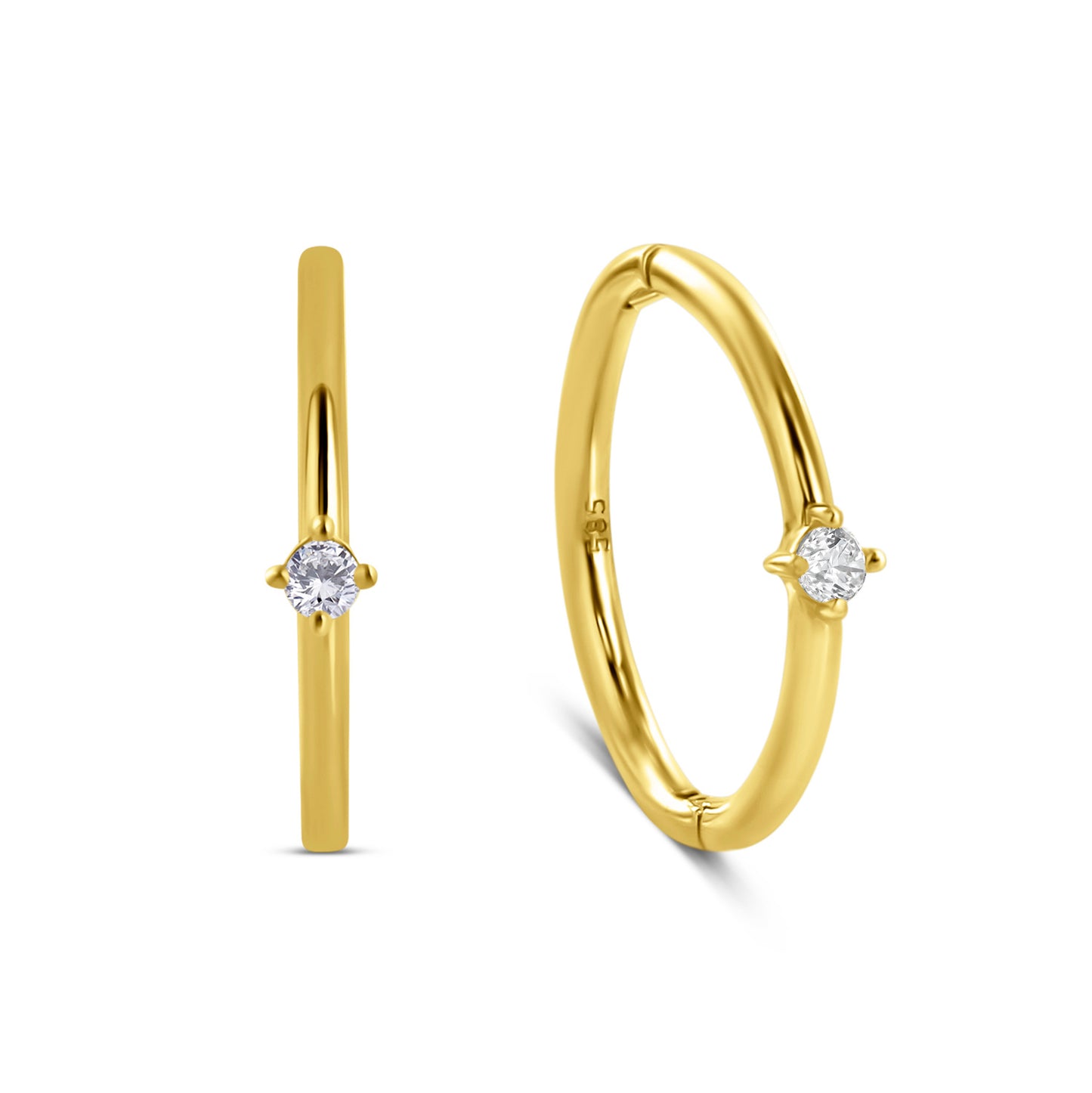 unisex Ohrring 585er Gold