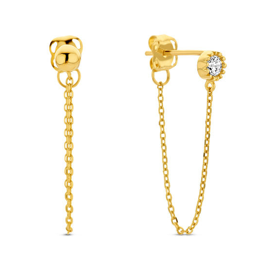 unisex Ohrring 585er Gold