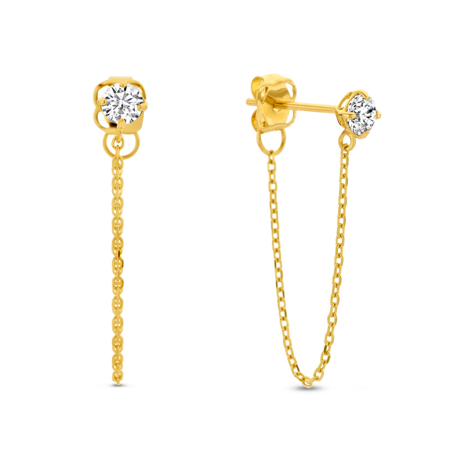 unisex Ohrring 585er Gold