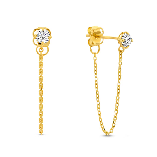 unisex Ohrring 585er Gold