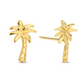 Ohrstecker Palme aus 585er Gold
