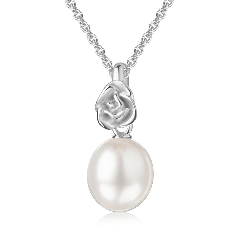 Unisex Halskette 925er Perle