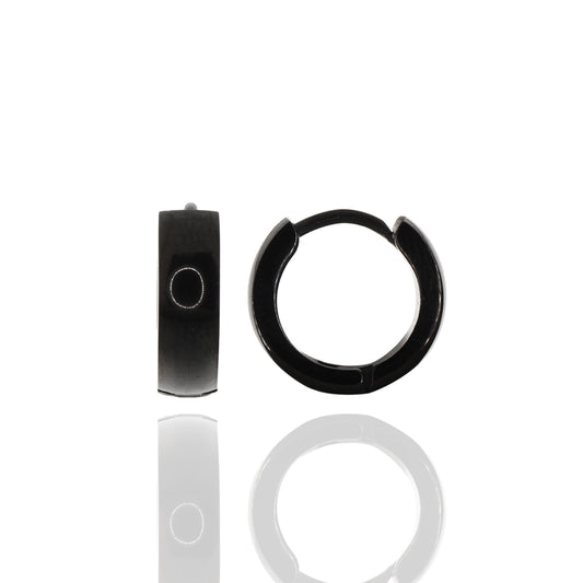 Creole Edelstahl, schwarz, glänzend, 4 mm breit, Ø 13 mm