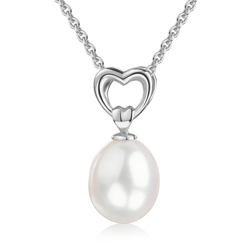 Unisex Halskette 925er Perle