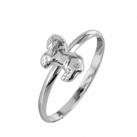 Kinder Ring mit Pferd, aus 925er Silber