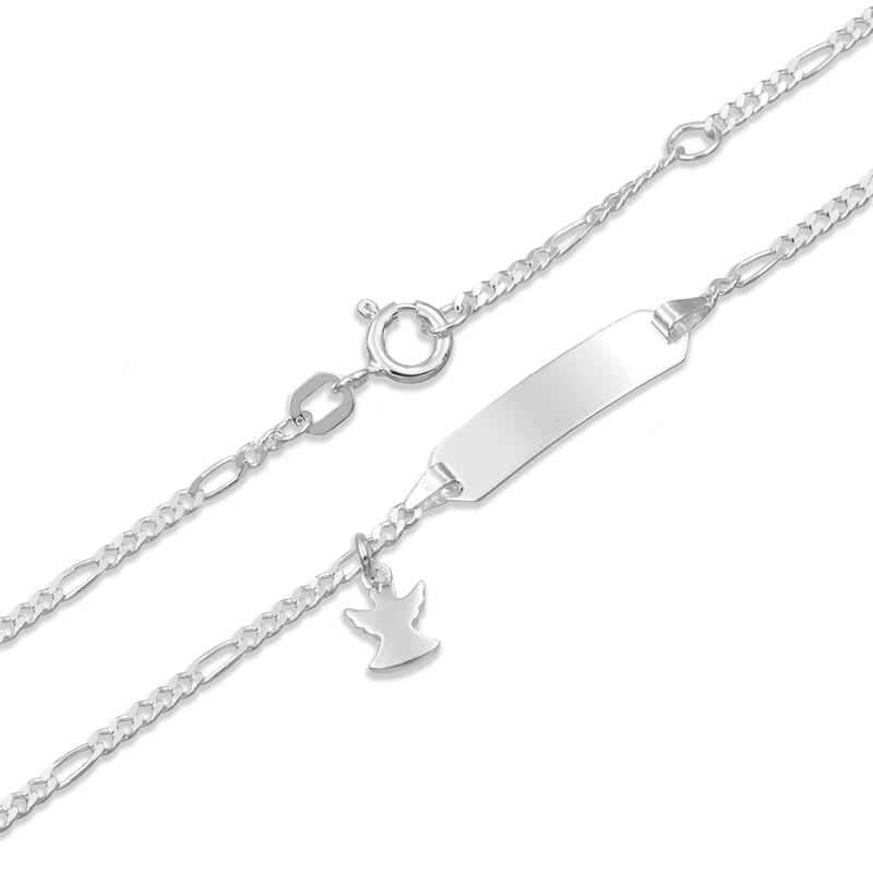 Baby / Kinder-Schildarmband, mit Engel, aus 925er Silber