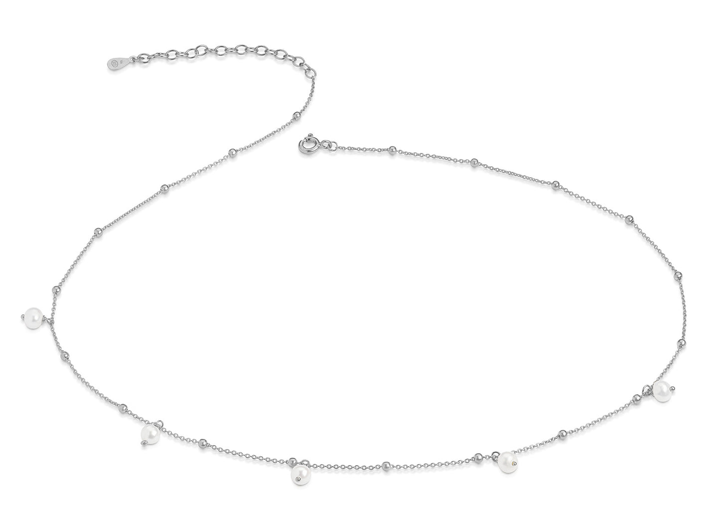 Unisex Halskette 925er Perle