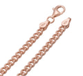 Panzerkette, 4.3 mm breit, aus 925er Silber, rotvergoldet