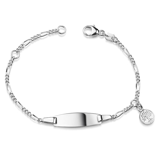 Kinder Schildarmband, mit Anhänger Lebensbaum, aus 925er Silber