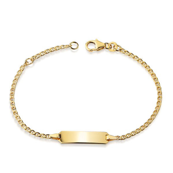 Kinder Schildarmband, aus 333er Gold