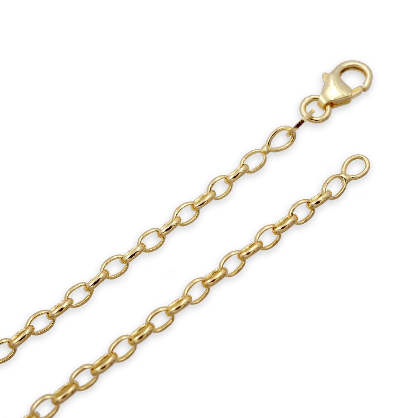 Massives Erbsarmband, 18 cm lang, 2.3 mm breit, aus 585er Gold