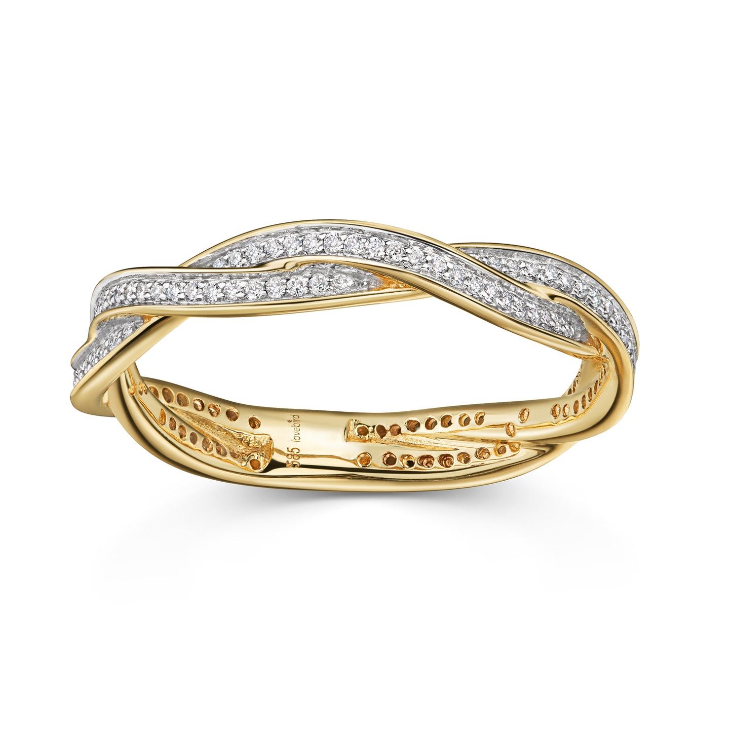 Damenring mit Brillant, 0.24 ct., aus 585er Gold