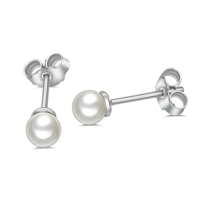 unisex Ohrring 925er Perle