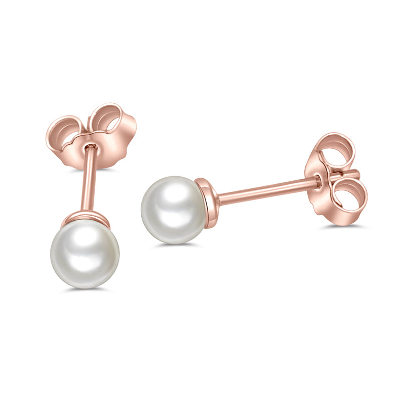 unisex Ohrring 925er Perle