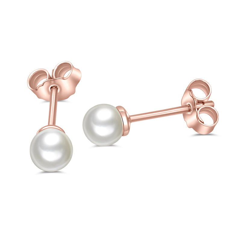 unisex Ohrring 925er Perle