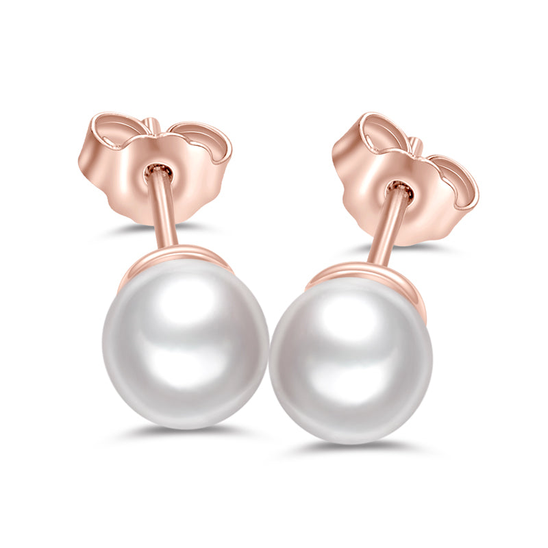 unisex Ohrring 925er Perle