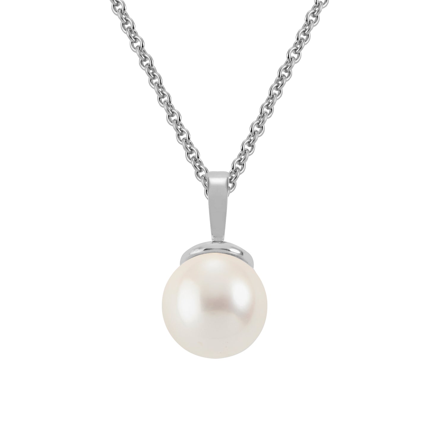 unisex Halskette 925er Perle