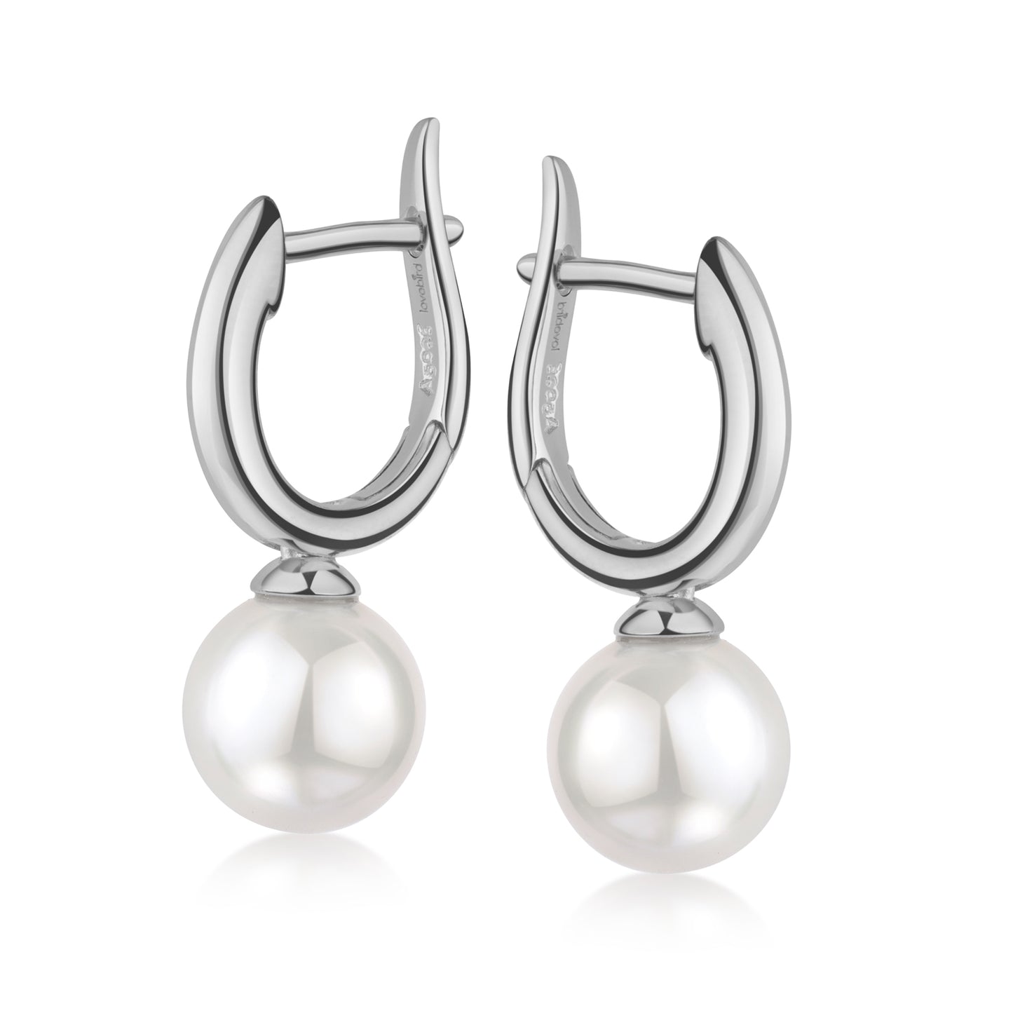 unisex Ohrring 925er Perle