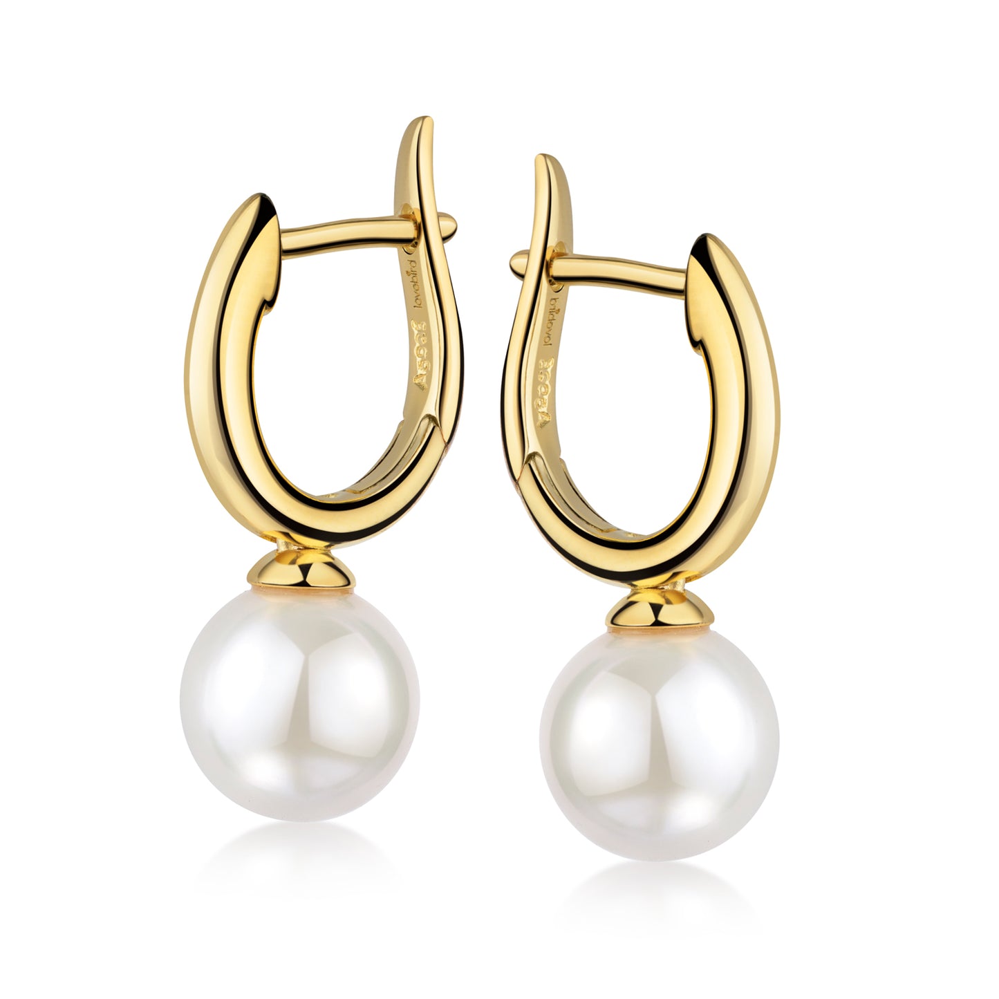 unisex Ohrring 925er Perle