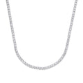 Tennis-Halskette mit Zirkonia, weiß, 2.0 mm, aus 925er Silber, rhodiniert