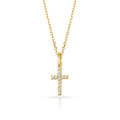 Collier Kreuz mit 12 Zirkonia, aus 333er Gold