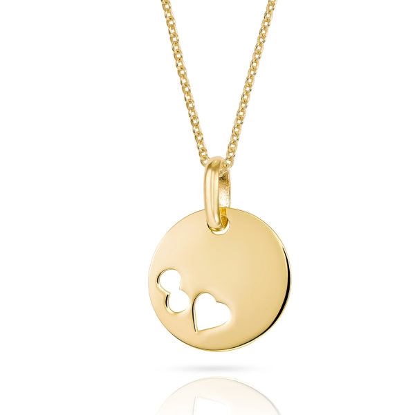 Anhänger Gravurplatte Herz, aus 333er Gold