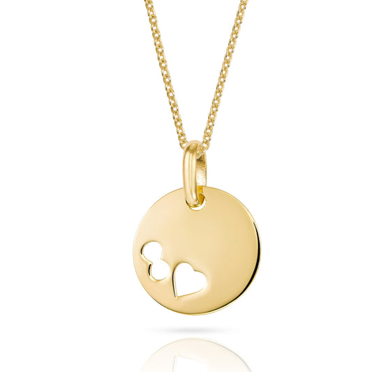 Anhänger Gravurplatte Herz, aus 333er Gold