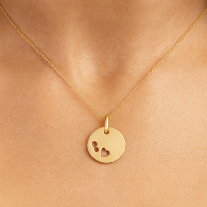 Anhänger Gravurplatte Herz, aus 333er Gold