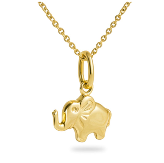 Anhänger Elefant aus 925er Silber, vergoldet